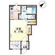 高岡市東下関新築アパートの間取り画像