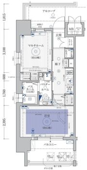 エステムプラザ梅田・中崎町IIIツインマークス NRの間取り画像