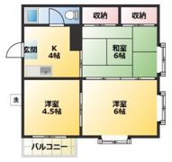 サンライズコーポの間取り画像