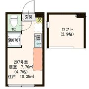 ハーモニーテラス中央の間取り画像