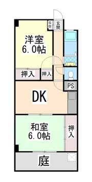 薬師グリーンハイツの間取り画像