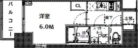 エスリードレジデンス大阪福島シティクロスの間取り画像