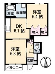 ピュアズ A棟の間取り画像