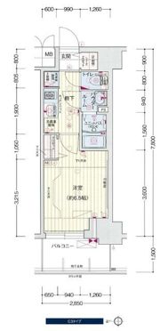 プレサンス 梅田北 ディアの間取り画像