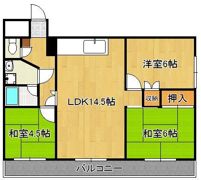 ビブレ折尾 501号室の間取り画像