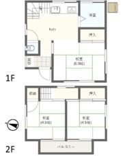 上宗岡2丁目貸家の間取り画像