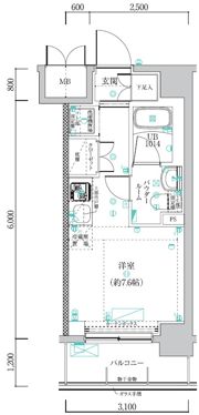 クラリッサ横浜アレッタの間取り画像
