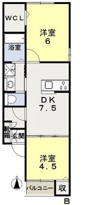 カーサフィオーレ奉還町の間取り画像