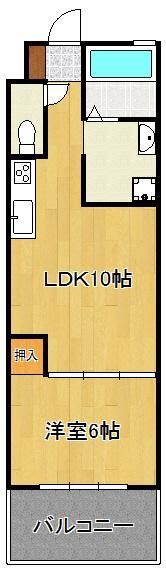 エルザビル香春口45の間取り画像