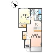 アプリーレ Bの間取り画像