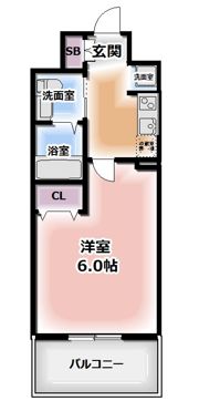 エステムプラザ梅田・中崎町IIIツインマークス サウスレジデンスの間取り画像