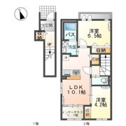 仮）阿見町阿見新築アパートの間取り画像