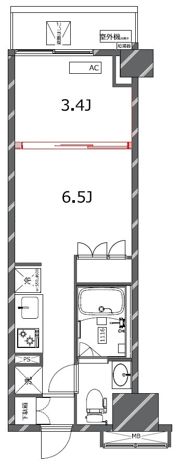 ジェノヴィア四谷三丁目グリーンヴェールの間取り画像