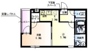 フジパレス井高野駅南の間取り画像