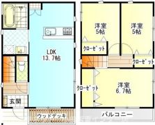 栢山貸家 LILIUM B棟の間取り画像