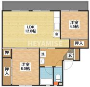 ビレッジハウス愛野1号棟の間取り画像