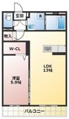 アスペルジュの間取り画像