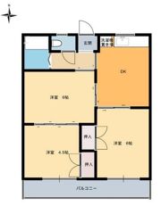 南部ハイツの間取り画像