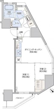 レジディア文京小石川Ⅱの間取り画像