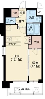 スプランディッド弁天町の間取り画像