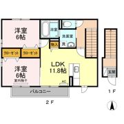 パルハイブリッジⅡの間取り画像