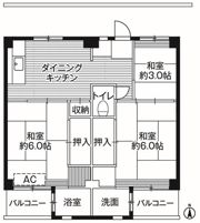 ビレッジハウス小比企6号棟の間取り画像