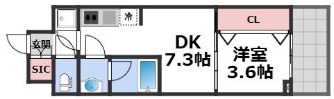 コンフォリア・リヴ天王寺寺田町ソルテラスの間取り画像