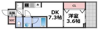 コンフォリア・リヴ天王寺寺田町ソルテラスの間取り画像