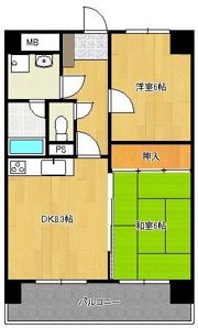 ライオンズマンション青山の間取り画像