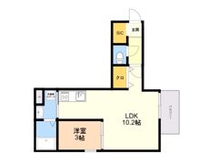仮称）二日市北1丁目新築APの間取り画像