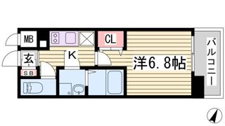 レジュールアッシュ神戸元町の間取り画像
