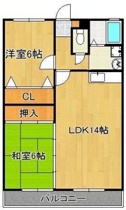 エルスール小原川II番館の間取り画像