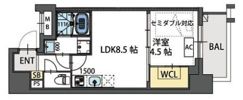 ラ・フォルム天満橋EASTの間取り画像