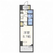 プレサンス谷町九丁目駅前の間取り画像