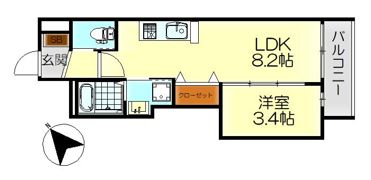 月光呉本町ツインタワーツヴァイ（弐番館）の間取り画像
