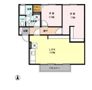 オークス・ハイム A/Bの間取り画像