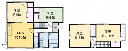 竹田借家の間取り画像