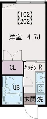 コーポ玉川の間取り画像