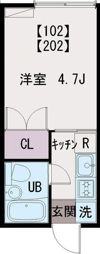 コーポ玉川の間取り画像