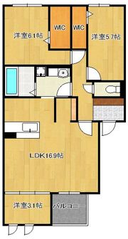 VILLA TAKK 上到津の間取り画像