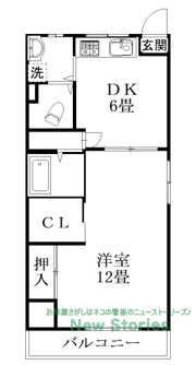 コーポ林第1ビルCの間取り画像