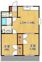 ソレイユ弐番館の間取り画像