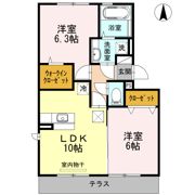 ヴィラはるかぜ B棟の間取り画像