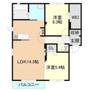 朝日ハイムAの間取り画像