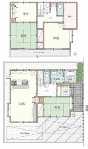 小金井市梶野町2丁目戸建の間取り画像