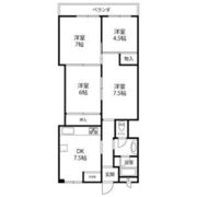 芦屋パレスハイツ南館の間取り画像