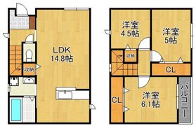 サンラプロシエル大田町C棟の間取り画像