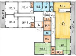ハイエストキャッスルマンションの間取り画像