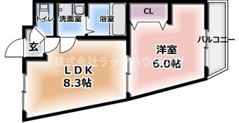 ハーミッツセル門真の間取り画像