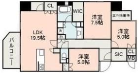 レ・ジェイド上通の間取り画像